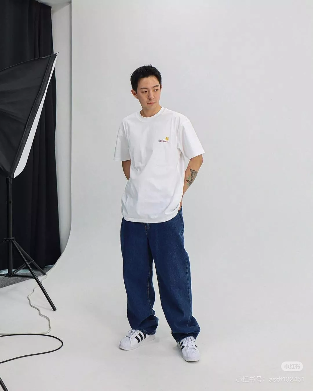 칼하트 클래식 자수 로고 크루넥 반팔 상의 상세 이미지 41
