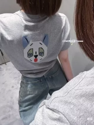 로에베 루이스 웨인 협업 고양이 자수 반팔 상의 상세 이미지 28
