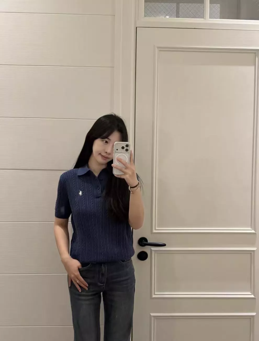 랄프로렌 케이블 짜임 폴로 니트 상의 상세 이미지 55