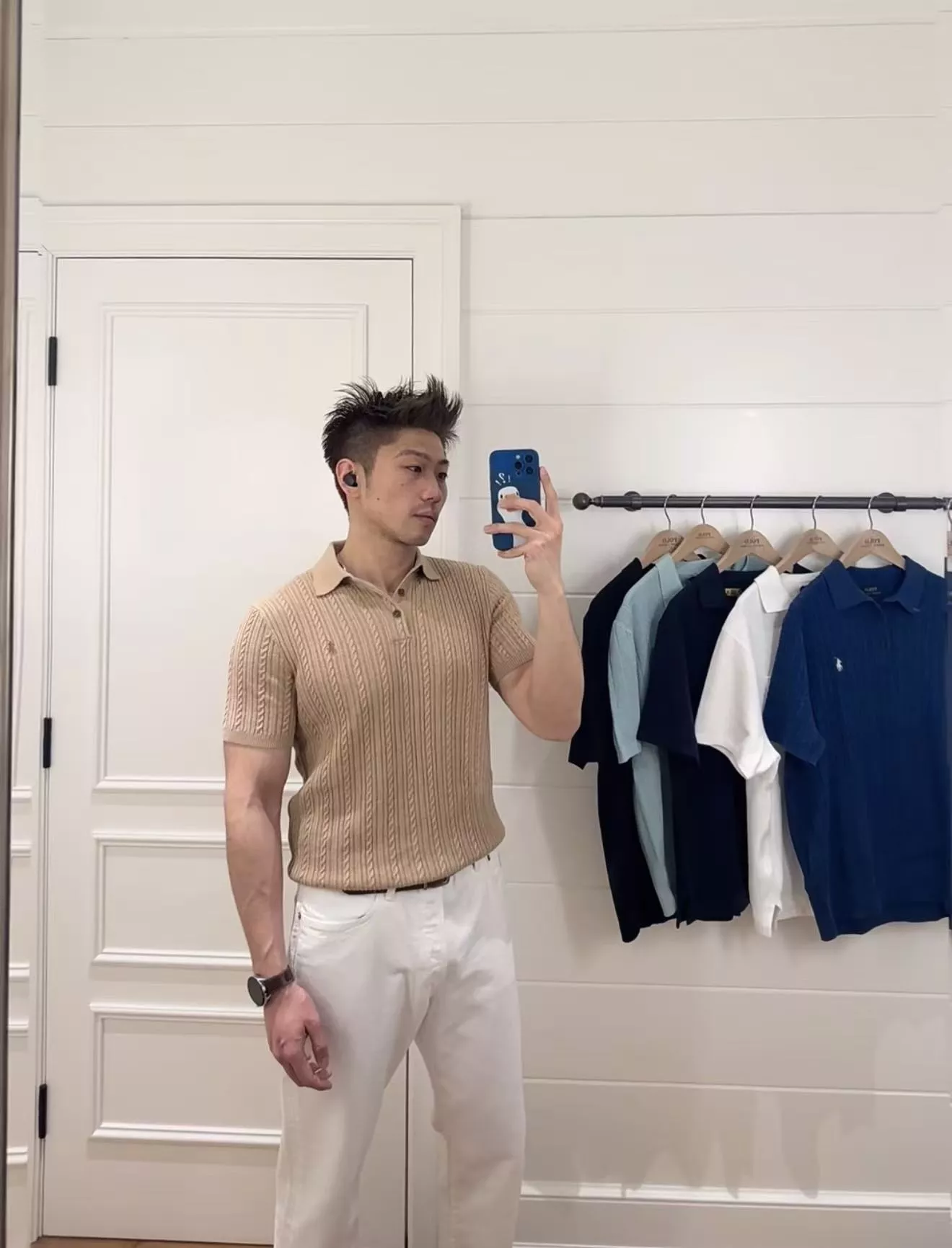 랄프로렌 케이블 짜임 폴로 니트 상의 상세 이미지 44