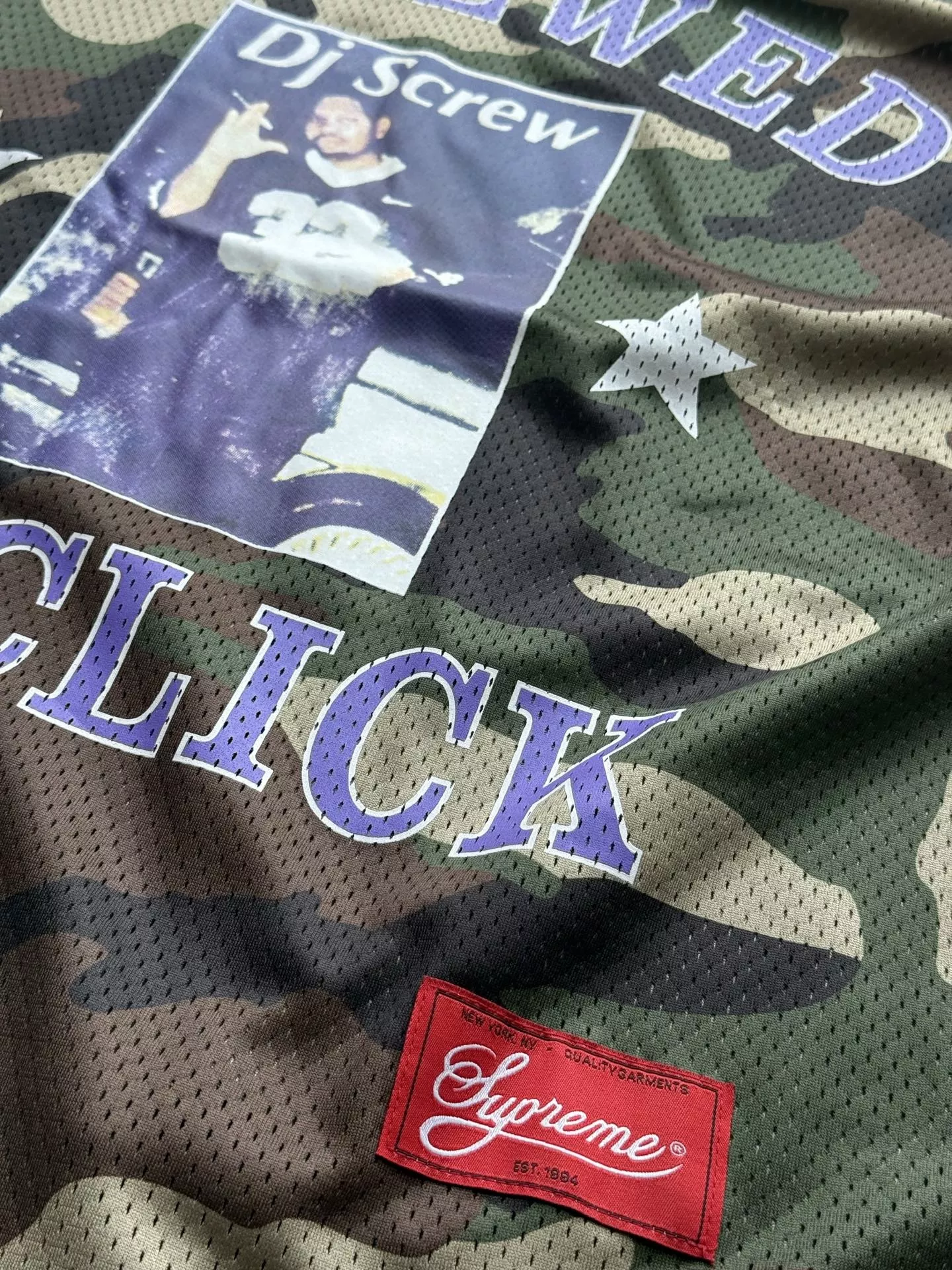 슈프림 브이넥 배색 프린트 메시 풋볼 져지 상세 이미지 14
