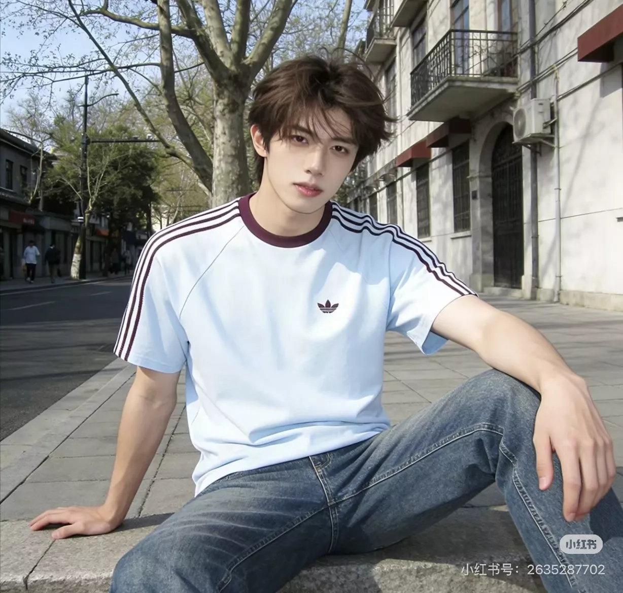 아디다스 클래식 라글란 배색 반팔 상의 상세 이미지 14