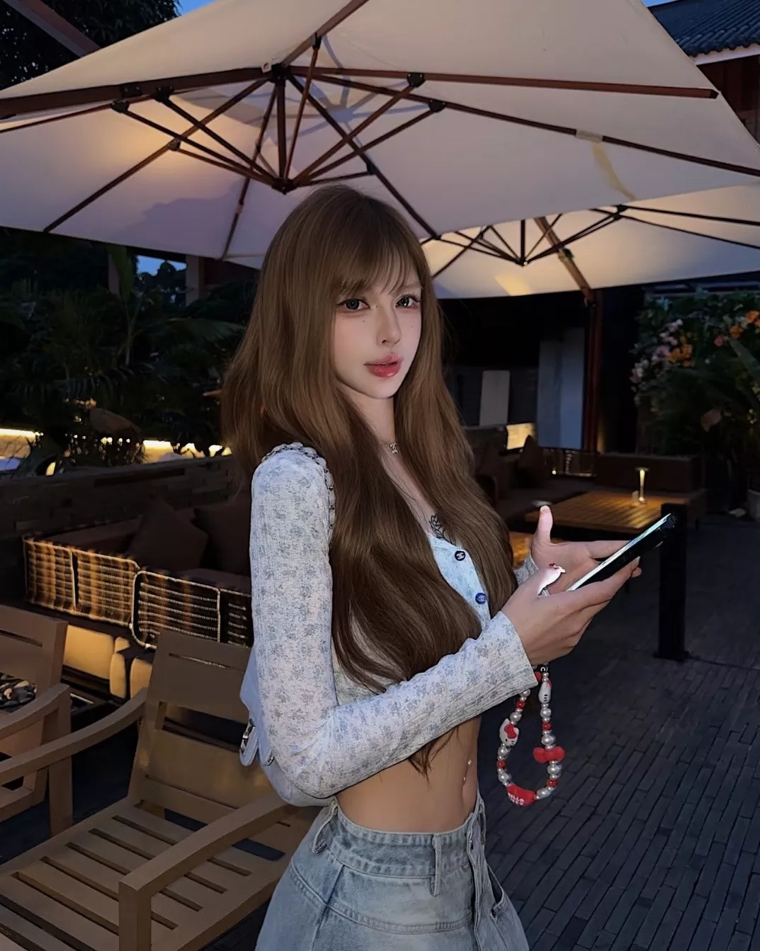 샤넬 빈티지 무드 블루 플라워 경량 가디건 상세 이미지 28