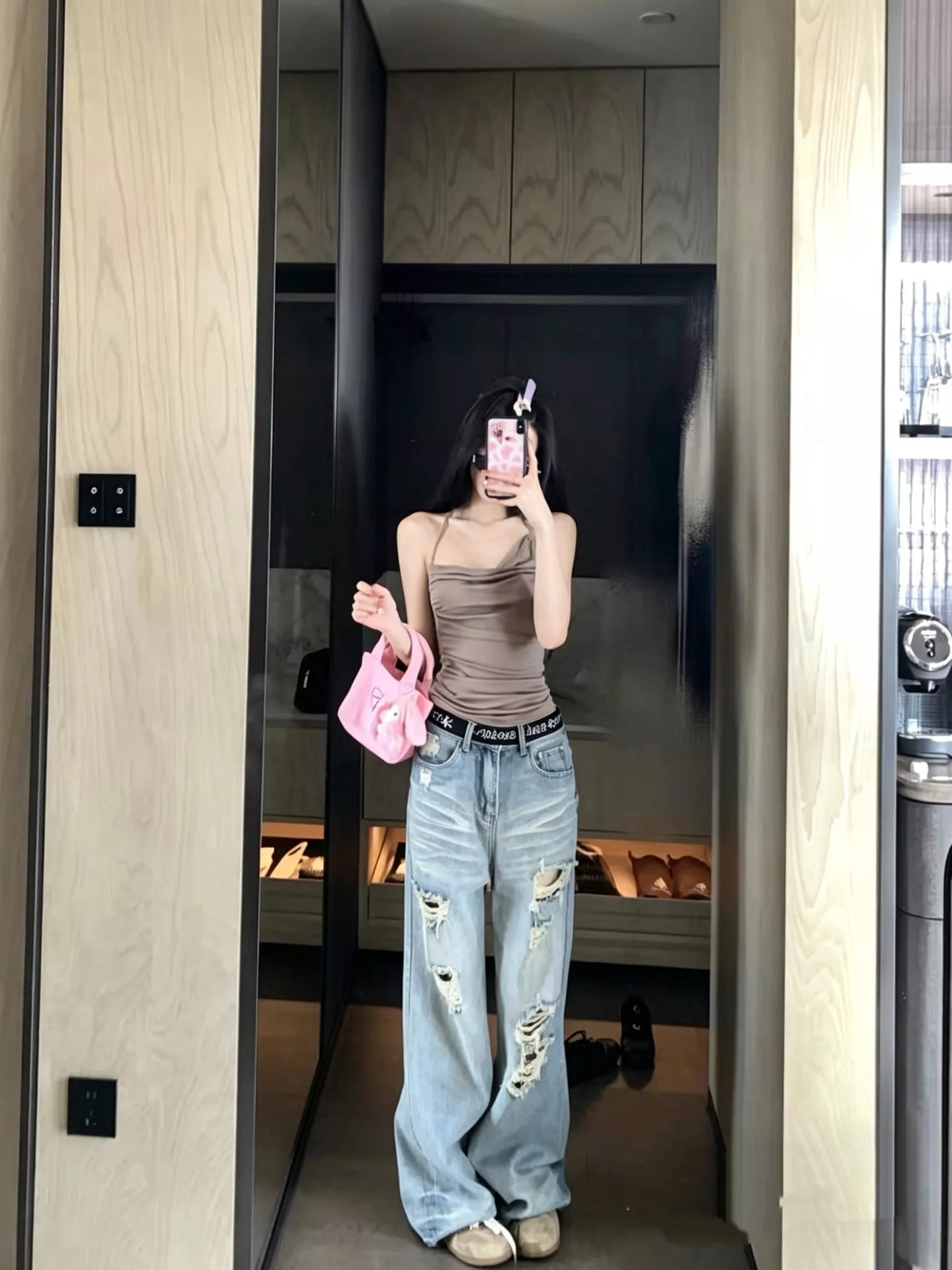 크롬하츠 빈티지 워싱 더블 웨이스트 와이드 데님 상세 이미지 21