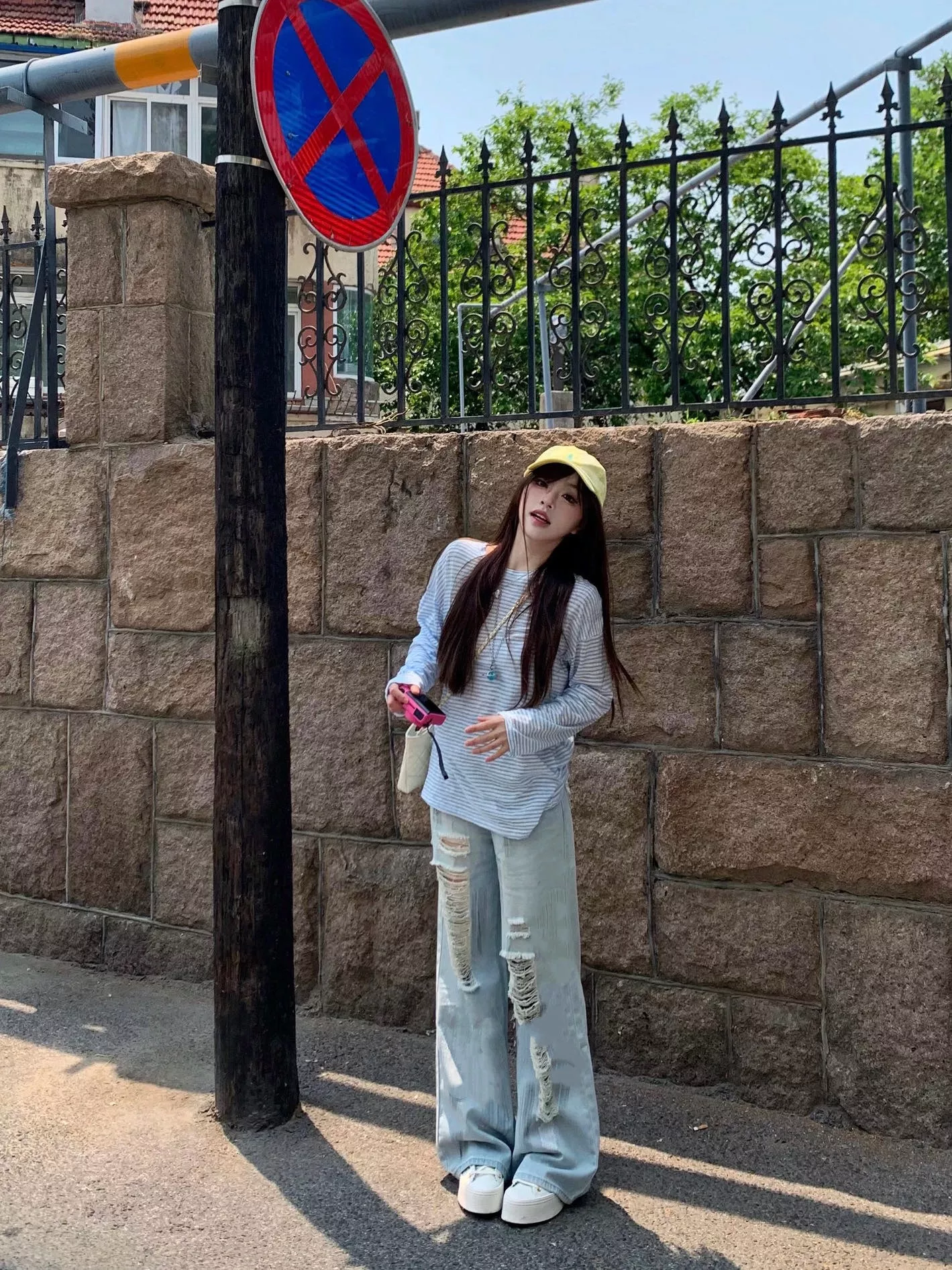 크롬하츠 빈티지 워싱 더블 웨이스트 와이드 데님 상세 이미지 22