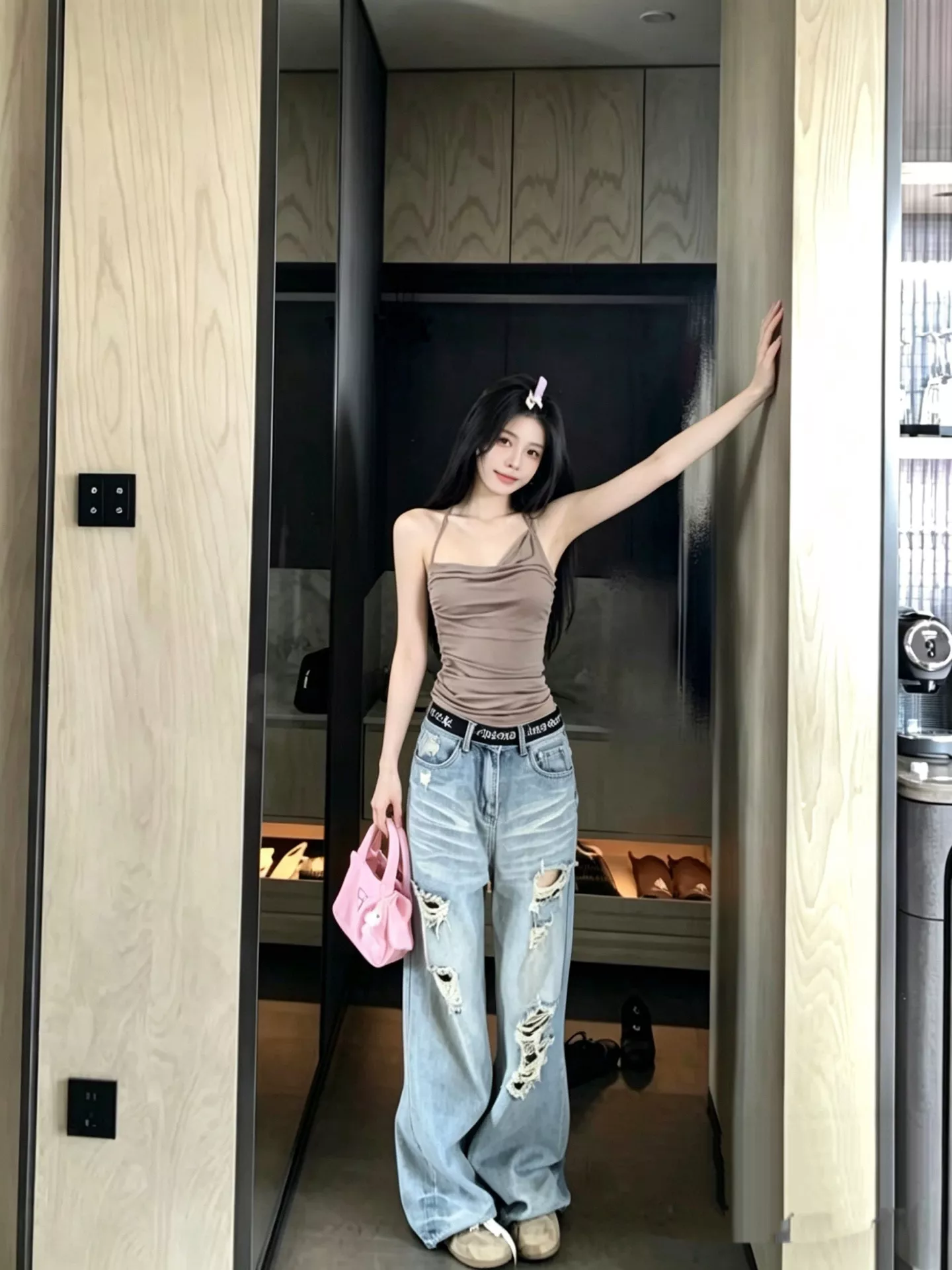 크롬하츠 빈티지 워싱 더블 웨이스트 와이드 데님 상세 이미지 20