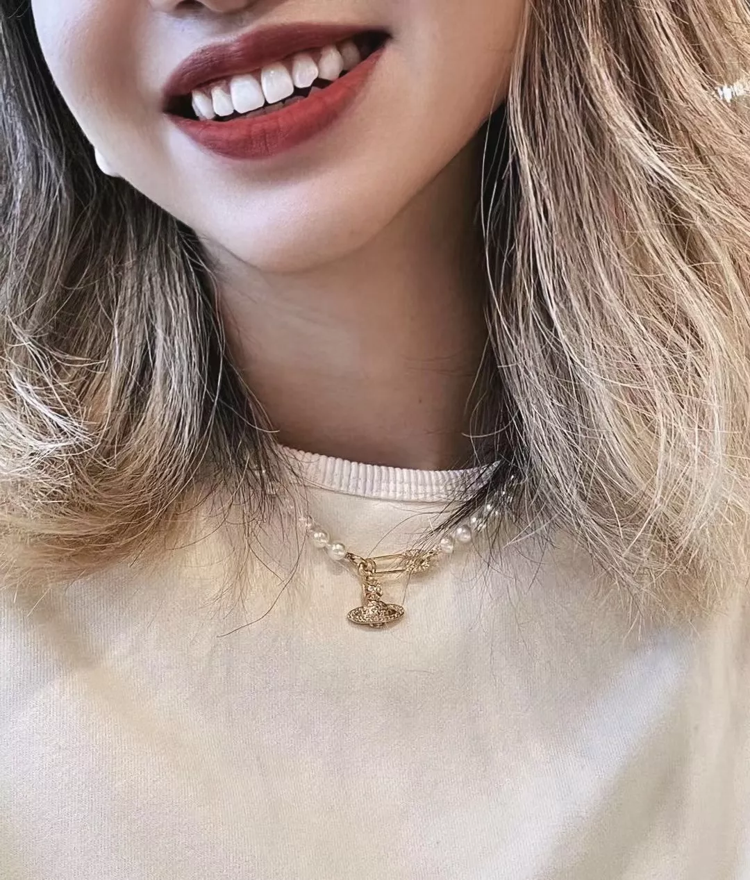 비비안웨스트우드 토성 진주 장식 네크리스 상세 이미지 28