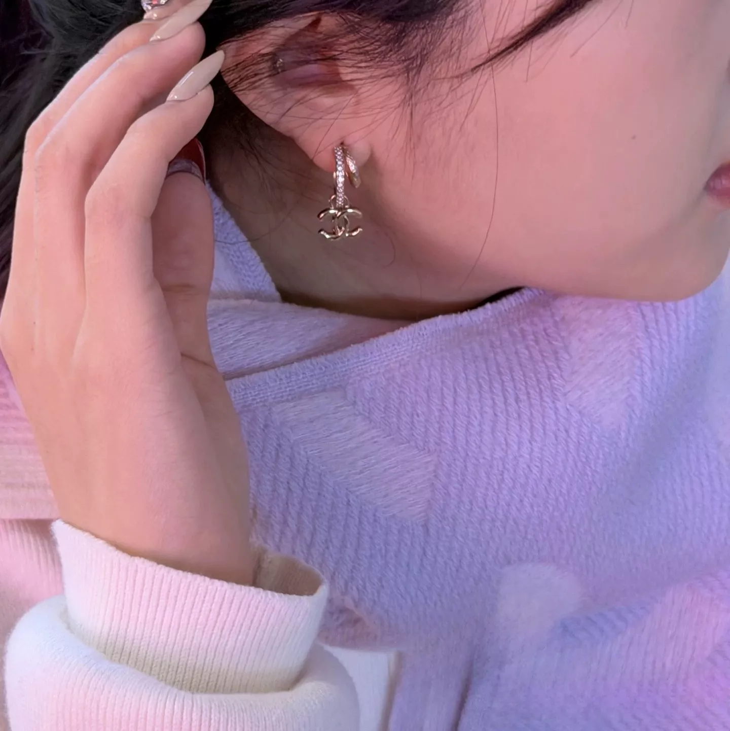 샤넬 더블 씨 후크 드롭 이어링 상세 이미지 11