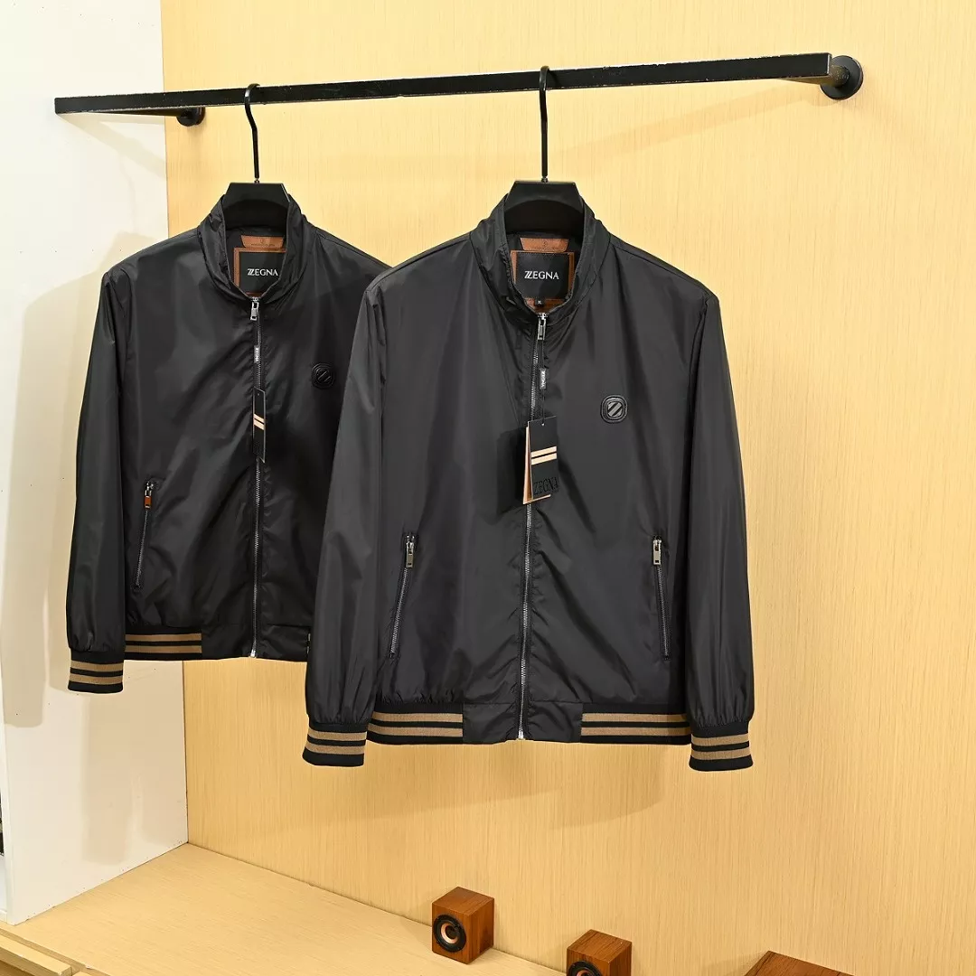 제냐 남성 스탠드 칼라 집업 아우터 상세 이미지 2