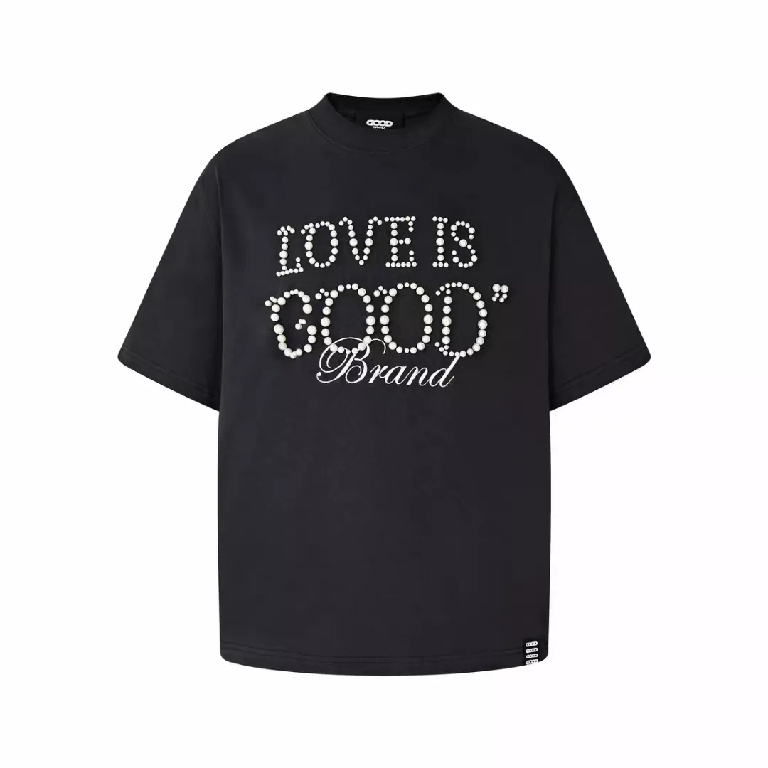 굿브랜드 진주 레터링 라운드 반팔 상의 상세 이미지 14