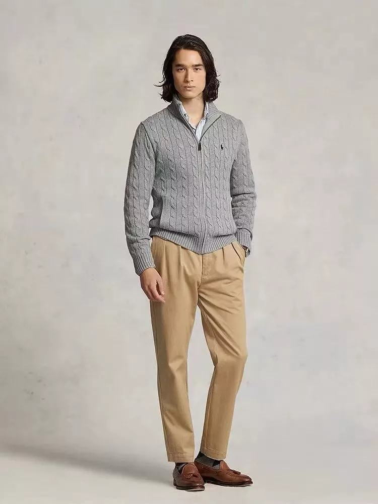 랄프로렌 클래식 로고 자수 집업 니트 상세 이미지 21