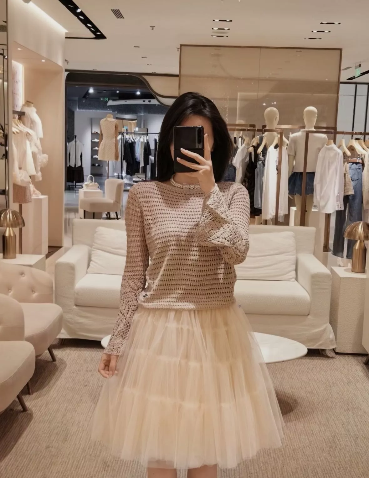 노브랜드 멀티 레이어 메쉬 스커트 상세 이미지 14