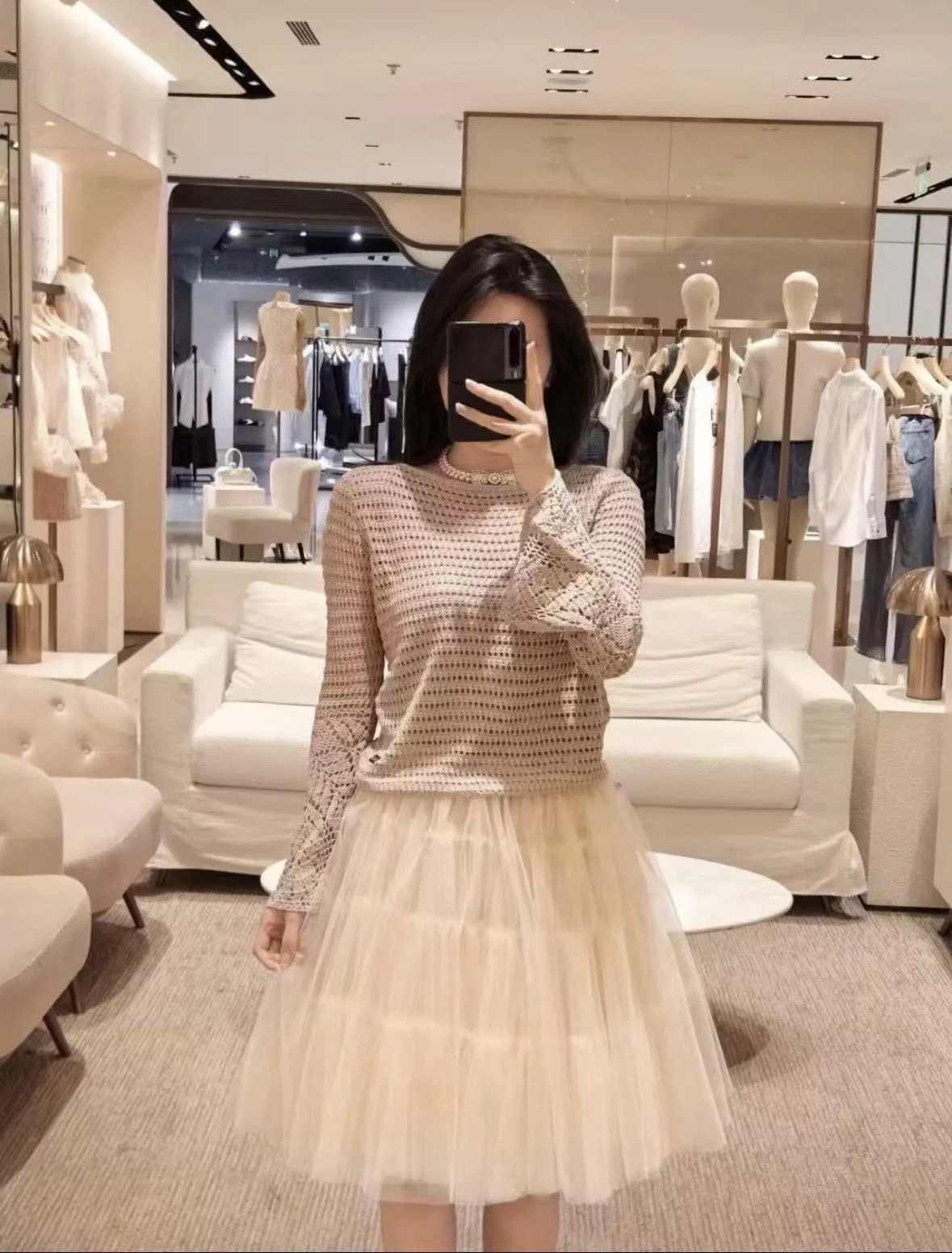 노브랜드 멀티 레이어 메쉬 스커트 상세 이미지 13