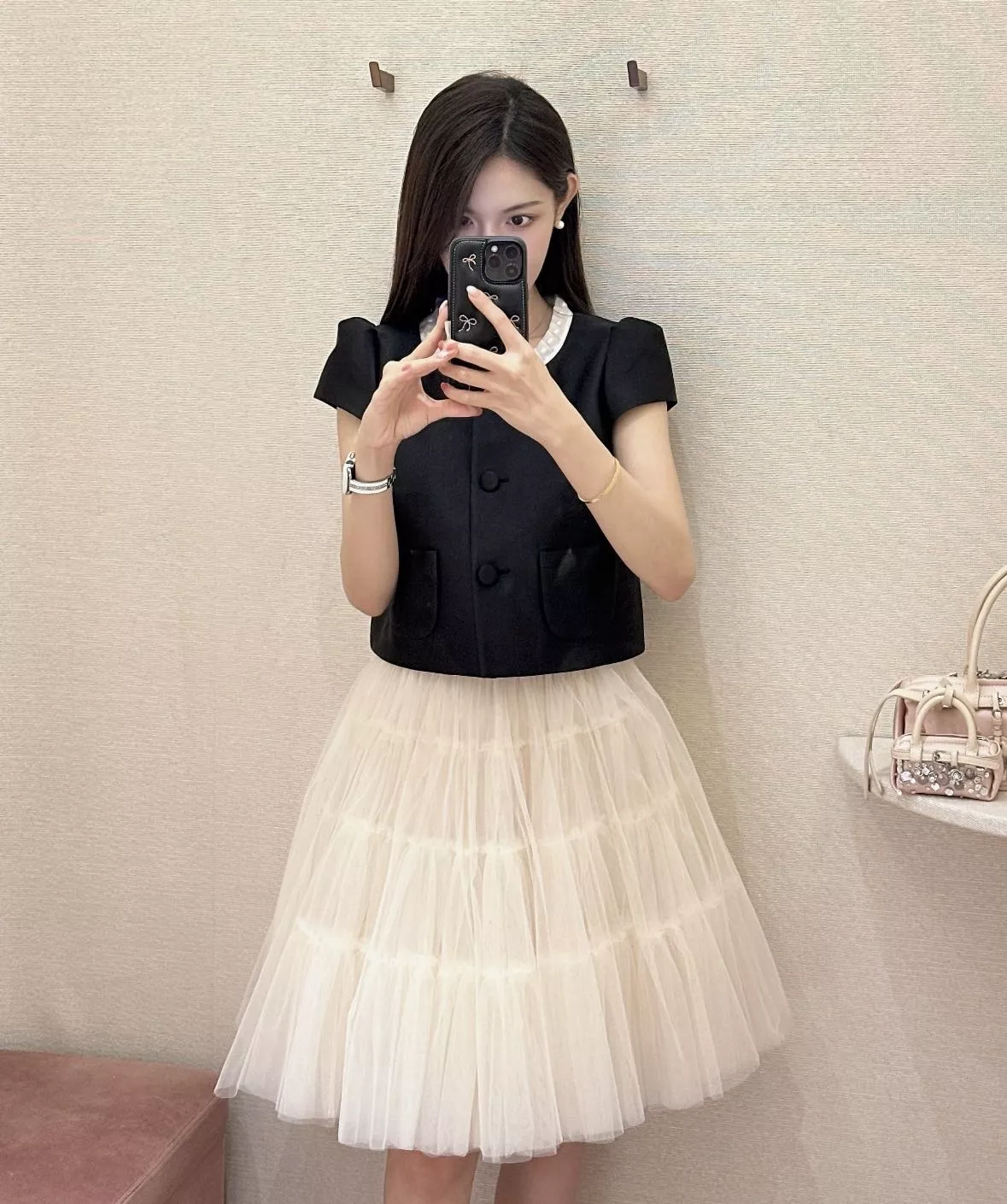 노브랜드 멀티 레이어 메쉬 스커트 상세 이미지 15