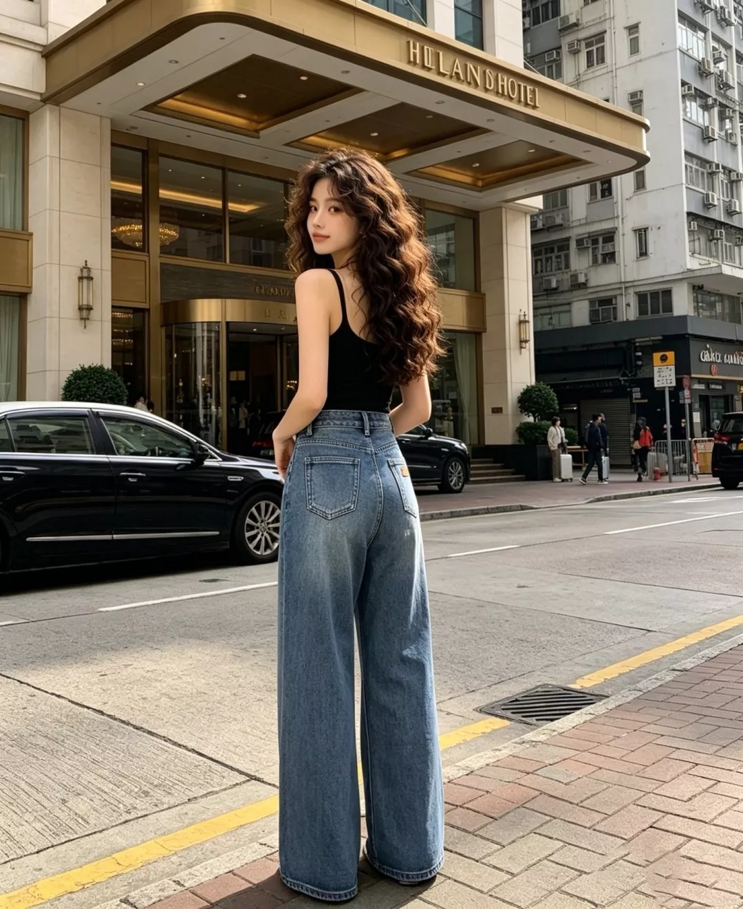 디올 하이웨이스트 와이드 데님 팬츠 상세 이미지 11