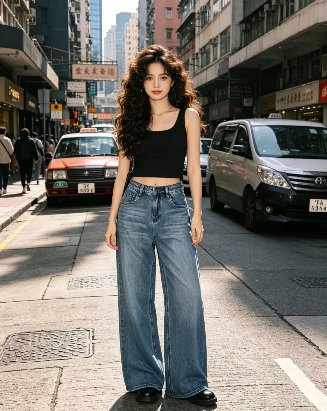 디올 하이웨이스트 와이드 데님 팬츠 상세 이미지 14