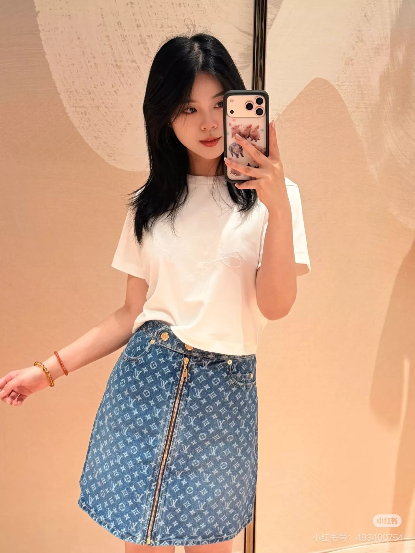 루이비통 모노그램 워싱 데님 스커트 상세 이미지 29