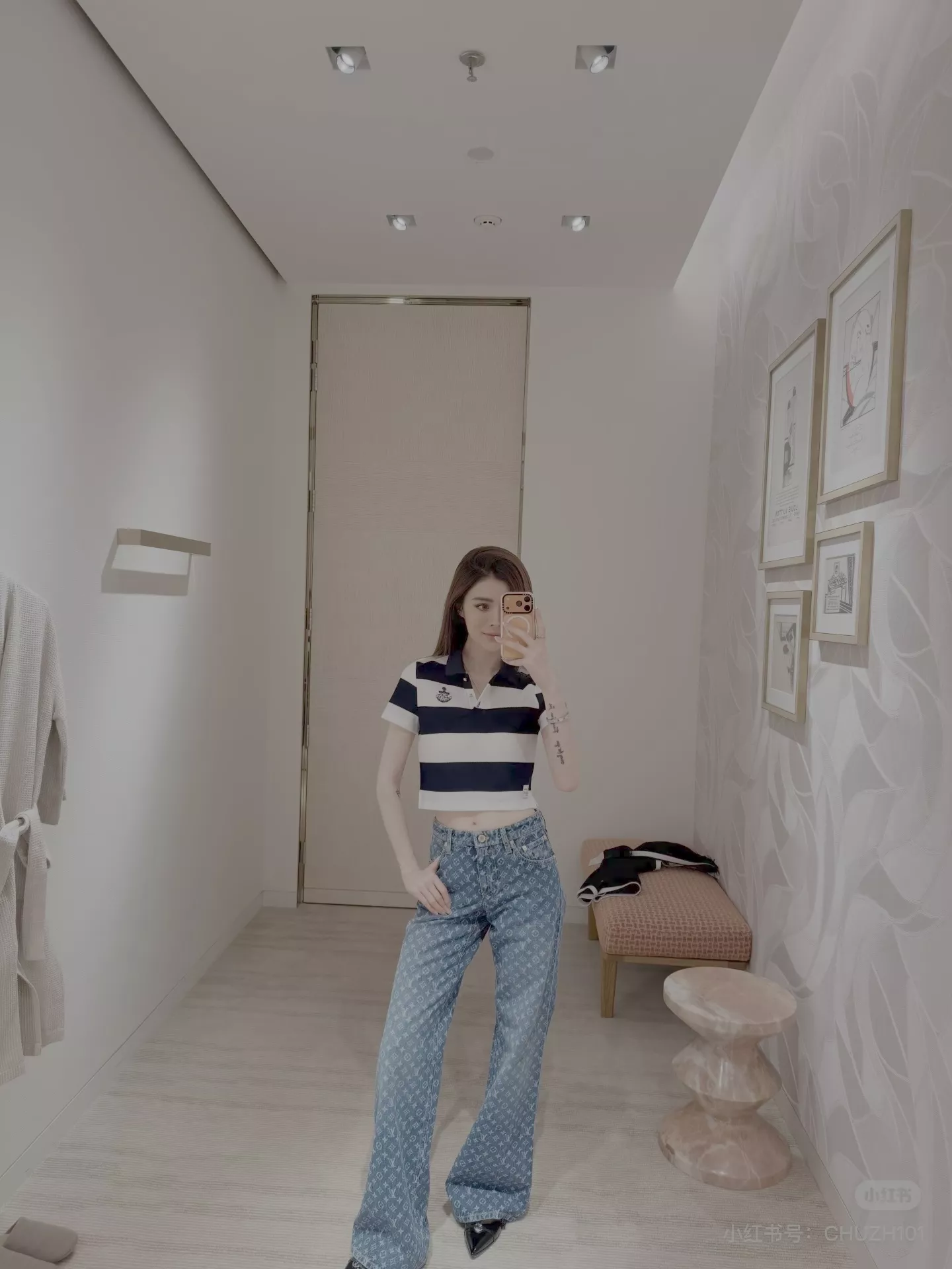 루이비통 모노그램 와이드 데님 팬츠 상세 이미지 38