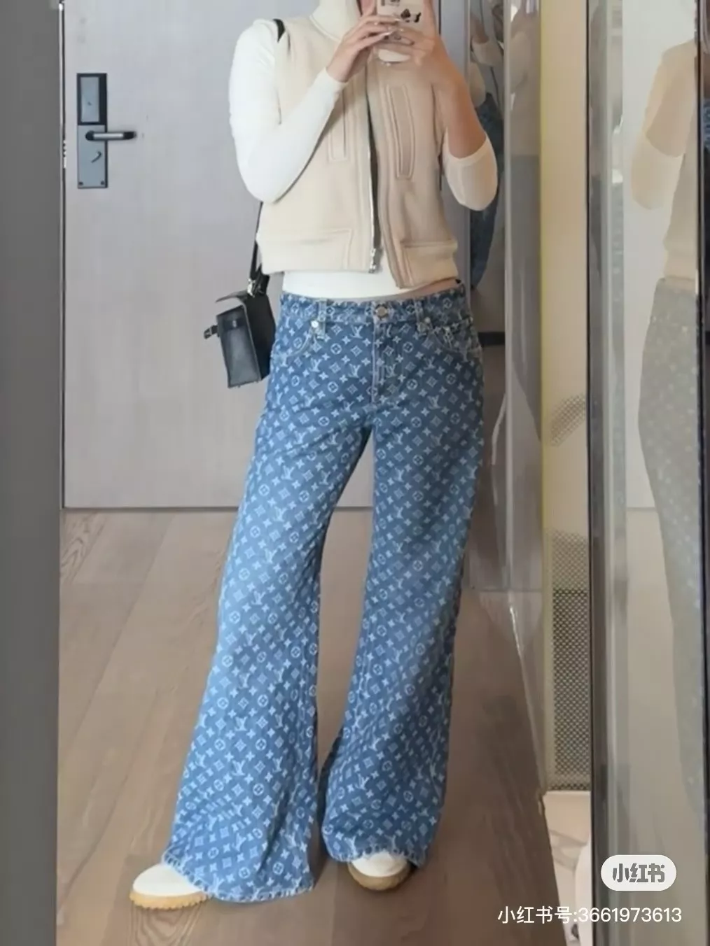 루이비통 모노그램 와이드 데님 팬츠 상세 이미지 21