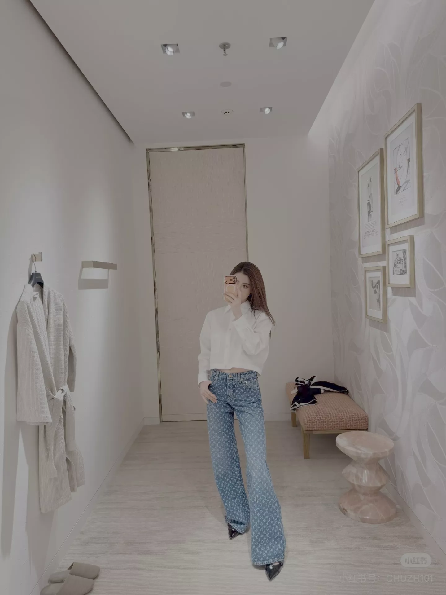 루이비통 모노그램 와이드 데님 팬츠 상세 이미지 44