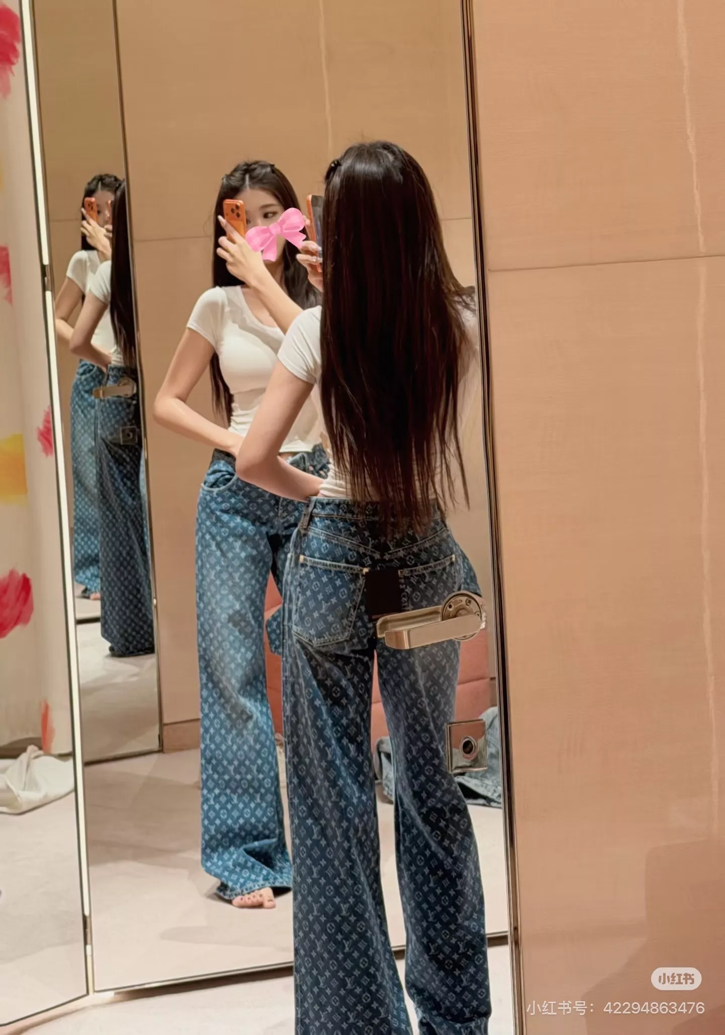 루이비통 모노그램 와이드 데님 팬츠 상세 이미지 46