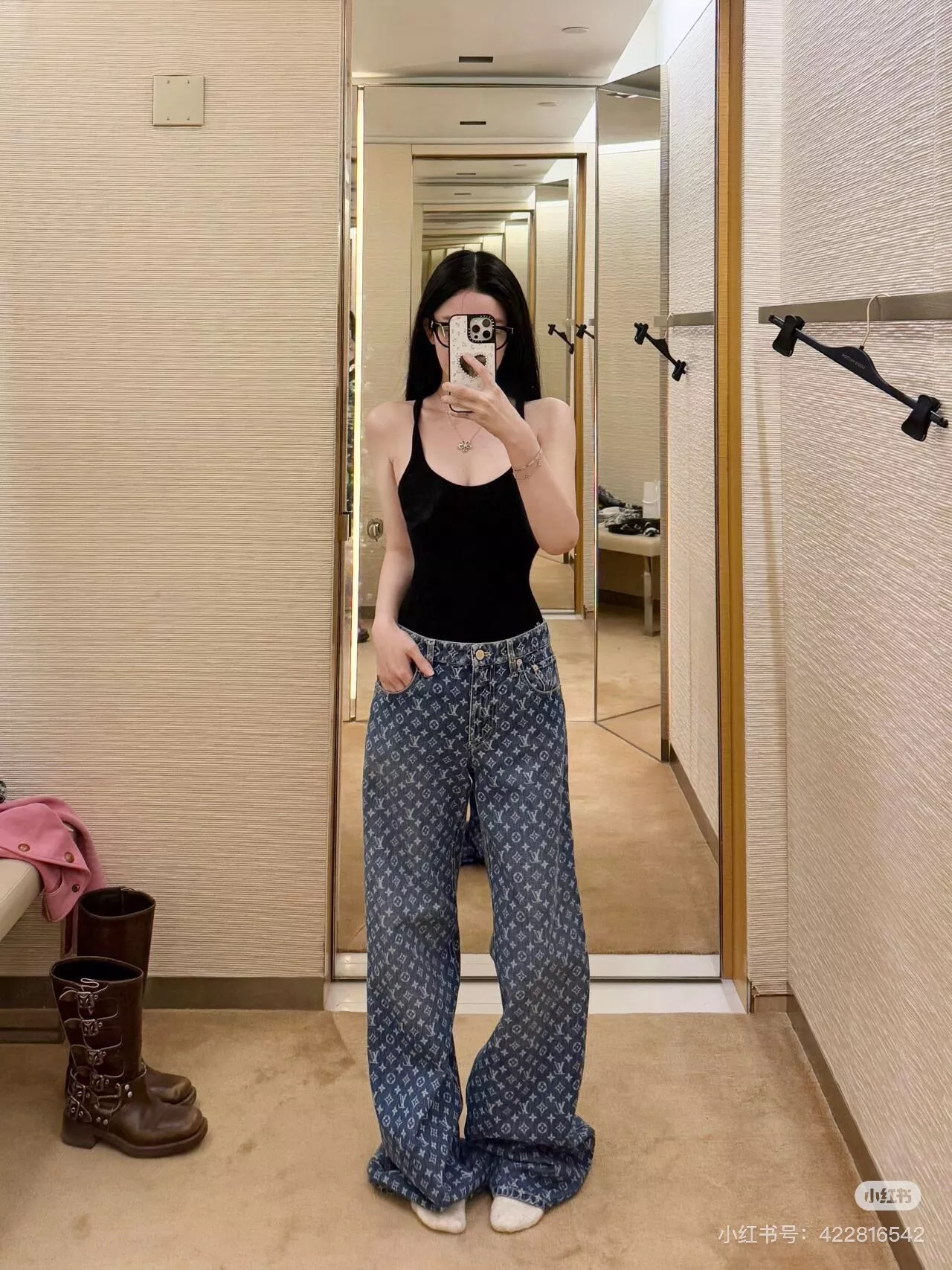 루이비통 모노그램 와이드 데님 팬츠 상세 이미지 30