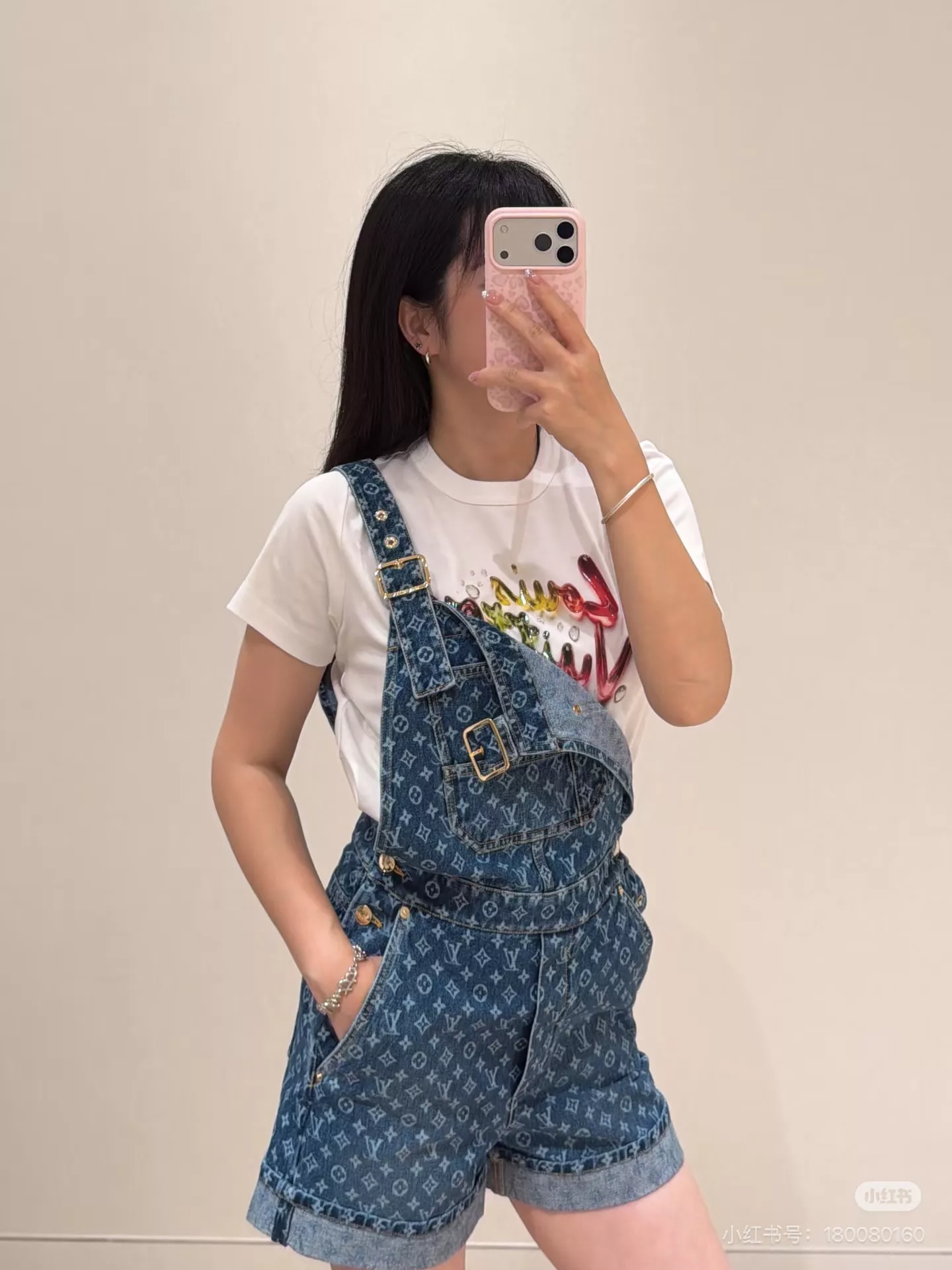 루이비통 모노그램 워싱 데님 오버롤 숏팬츠 상세 이미지 25