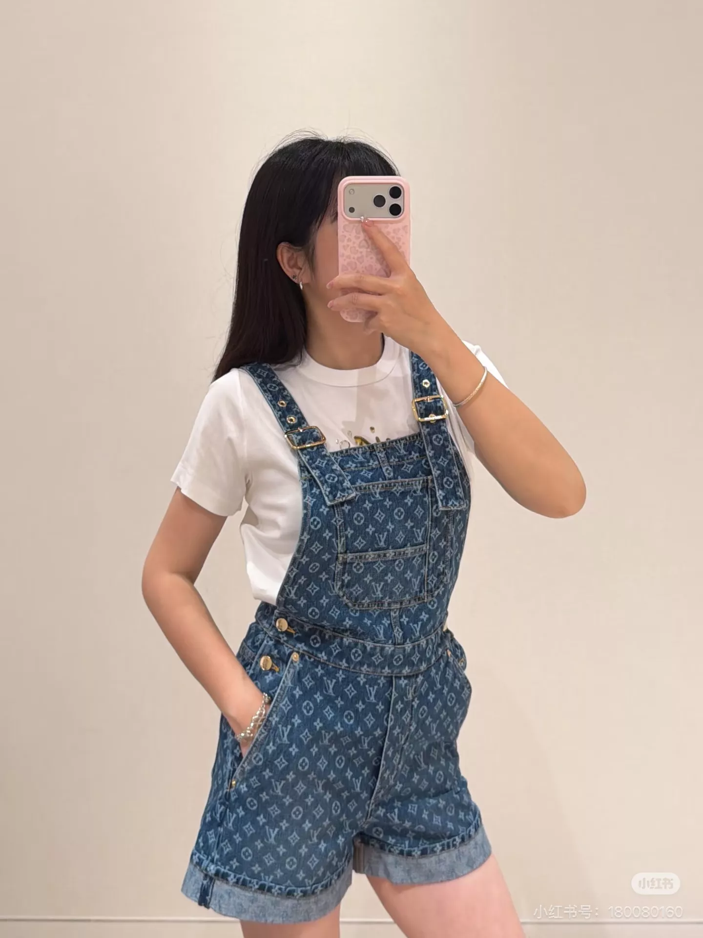 루이비통 모노그램 워싱 데님 오버롤 숏팬츠 상세 이미지 26