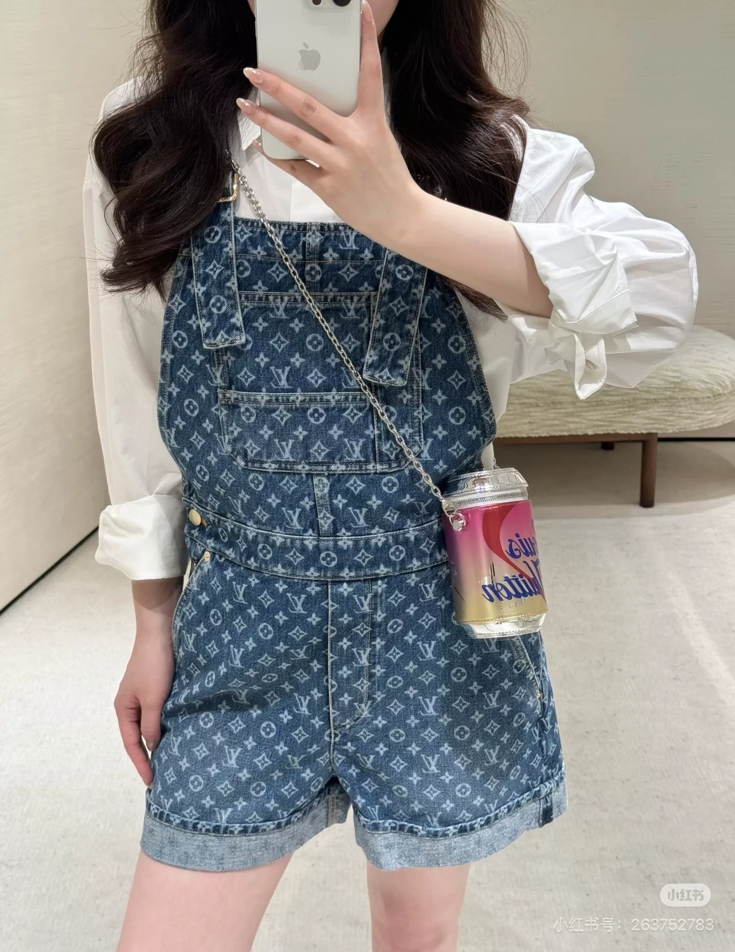 루이비통 모노그램 워싱 데님 오버롤 숏팬츠 상세 이미지 80