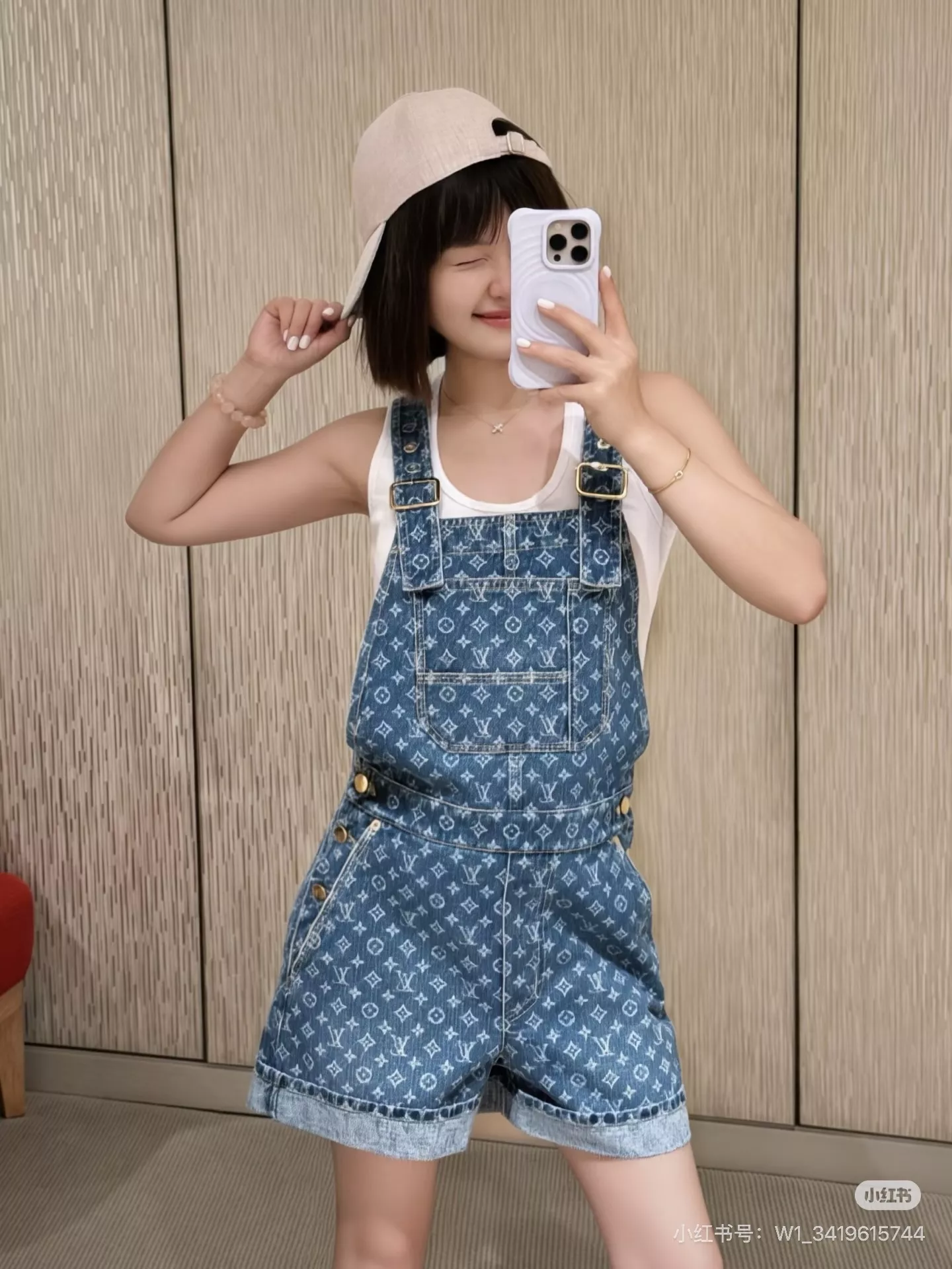 루이비통 모노그램 워싱 데님 오버롤 숏팬츠 상세 이미지 34