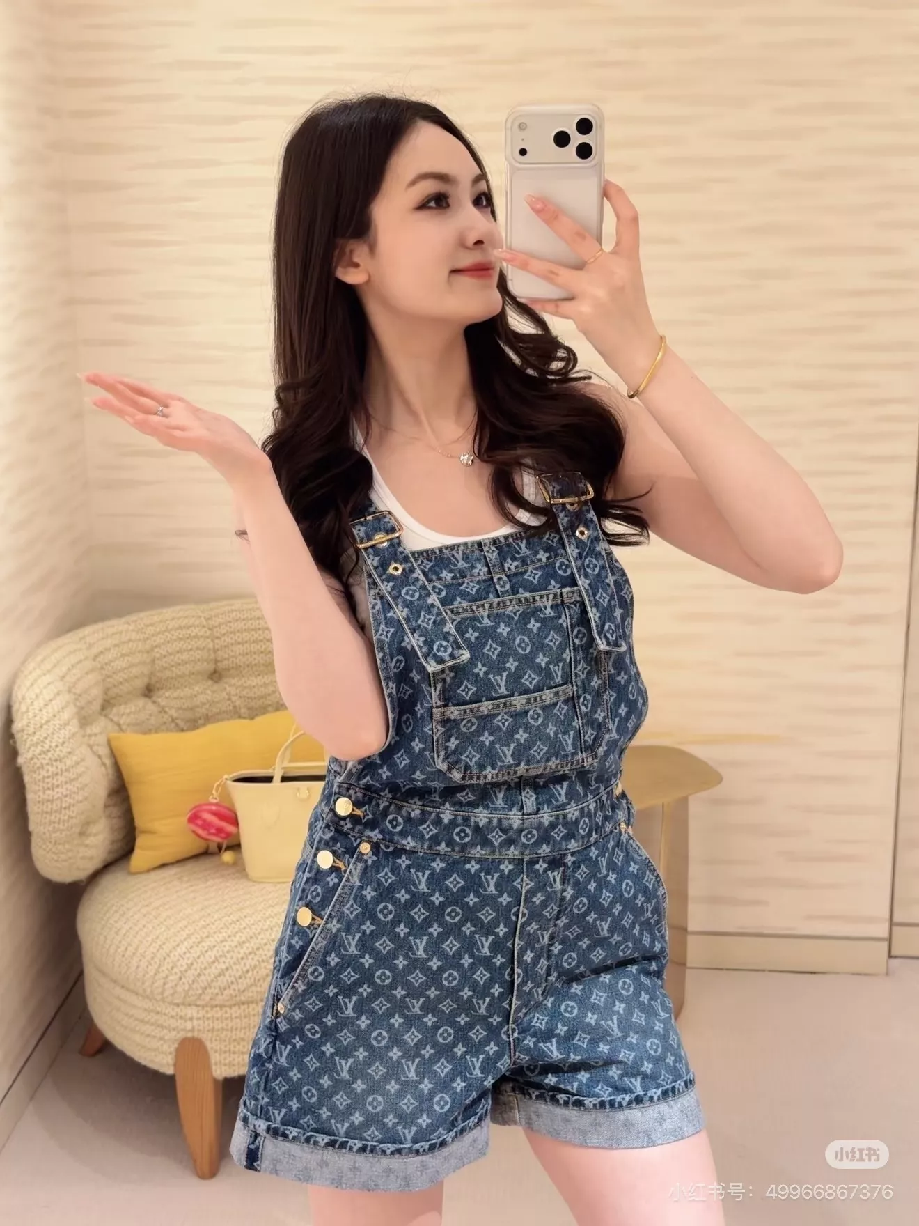 루이비통 모노그램 워싱 데님 오버롤 숏팬츠 상세 이미지 55