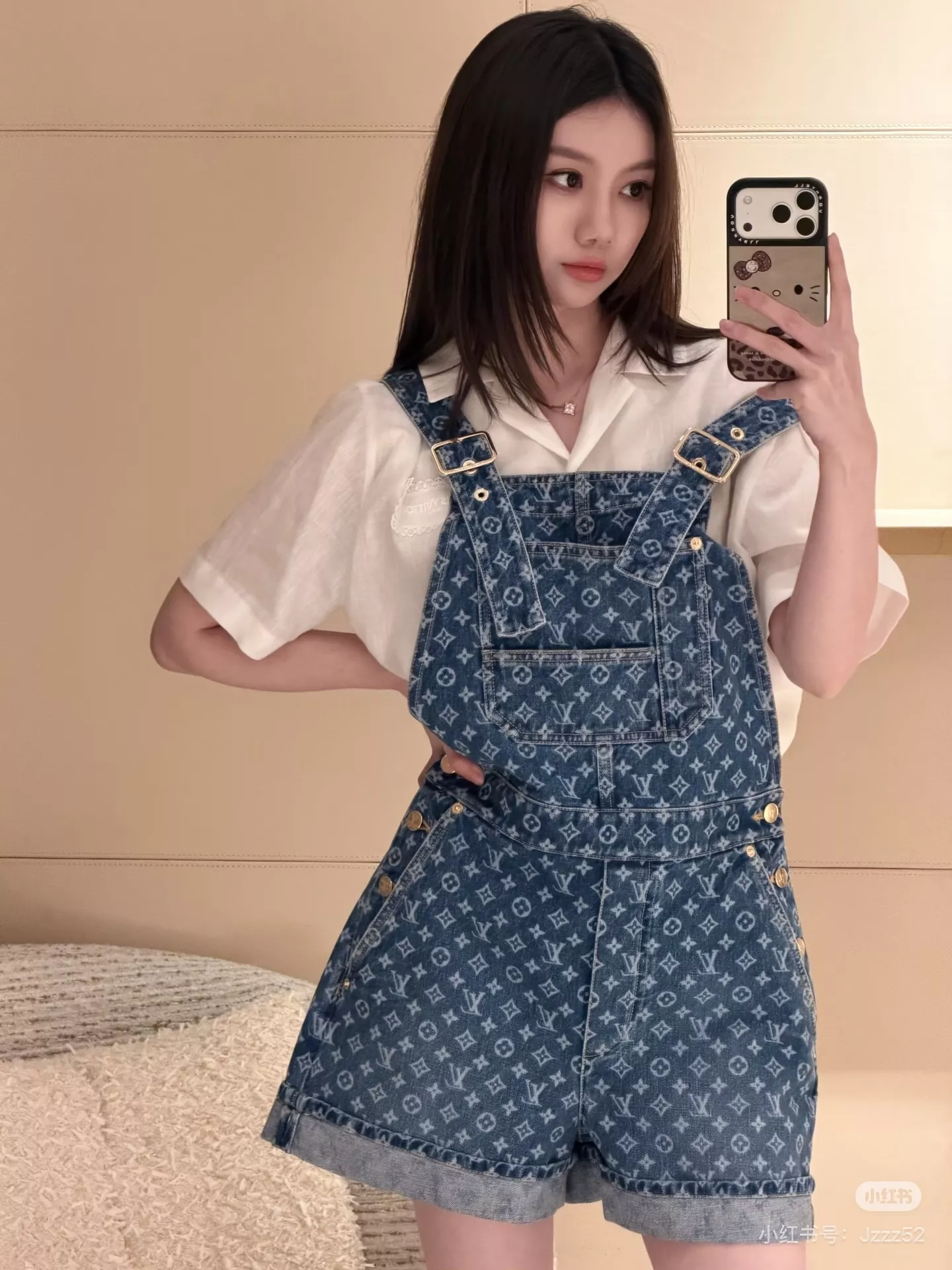 루이비통 모노그램 워싱 데님 오버롤 숏팬츠 상세 이미지 68