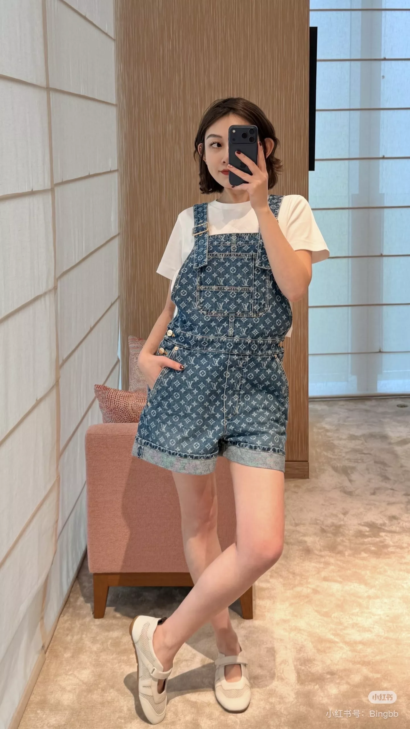 루이비통 모노그램 워싱 데님 오버롤 숏팬츠 상세 이미지 41
