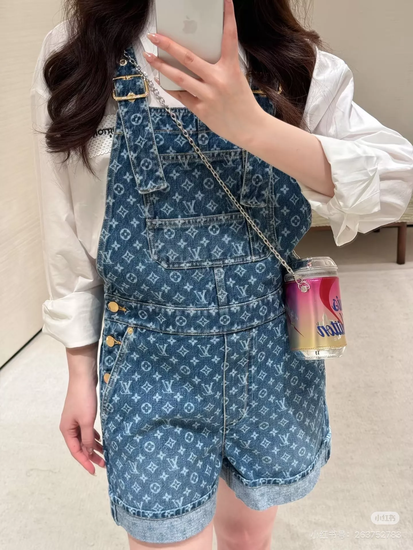 루이비통 모노그램 워싱 데님 오버롤 숏팬츠 상세 이미지 79