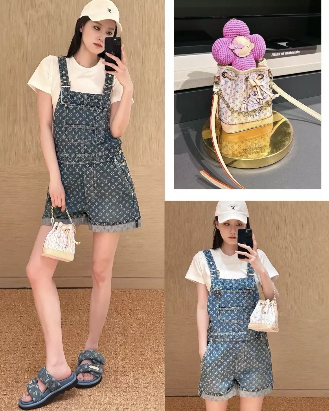루이비통 모노그램 워싱 데님 오버롤 숏팬츠 상세 이미지 32