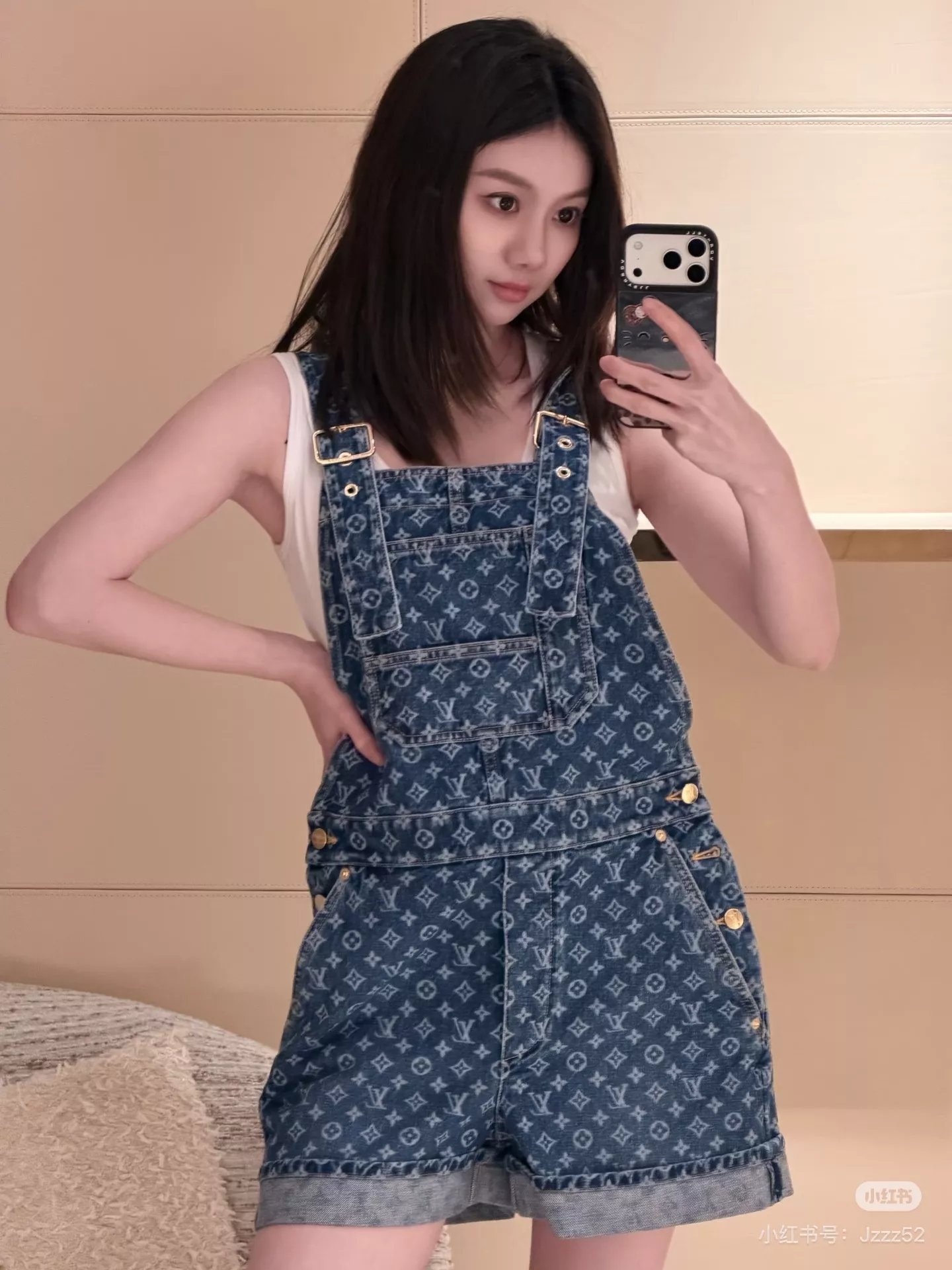 루이비통 모노그램 워싱 데님 오버롤 숏팬츠 상세 이미지 61
