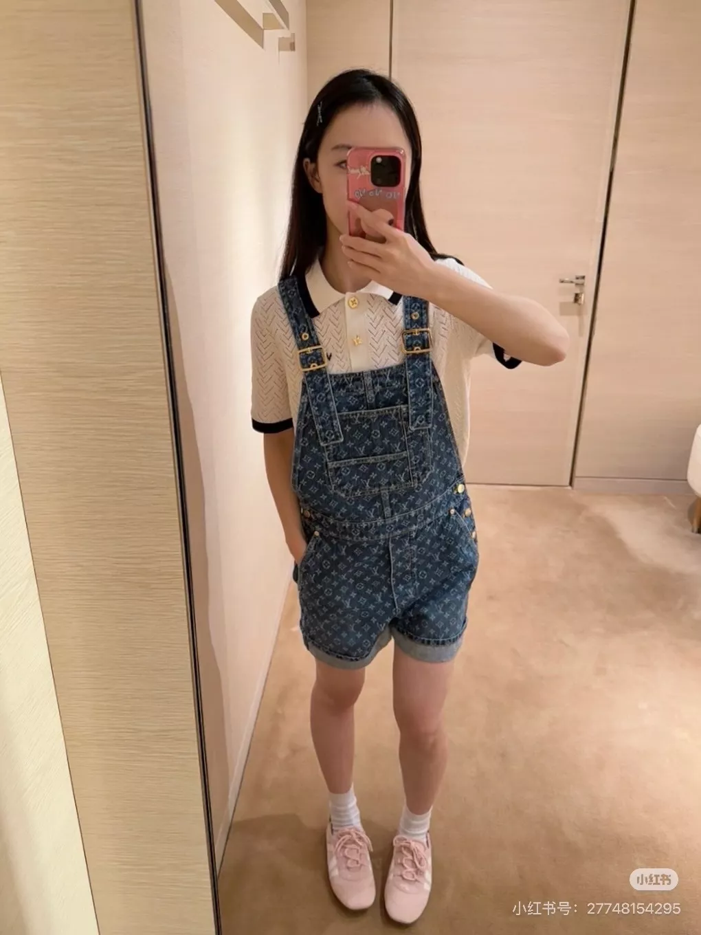 루이비통 모노그램 워싱 데님 오버롤 숏팬츠 상세 이미지 20