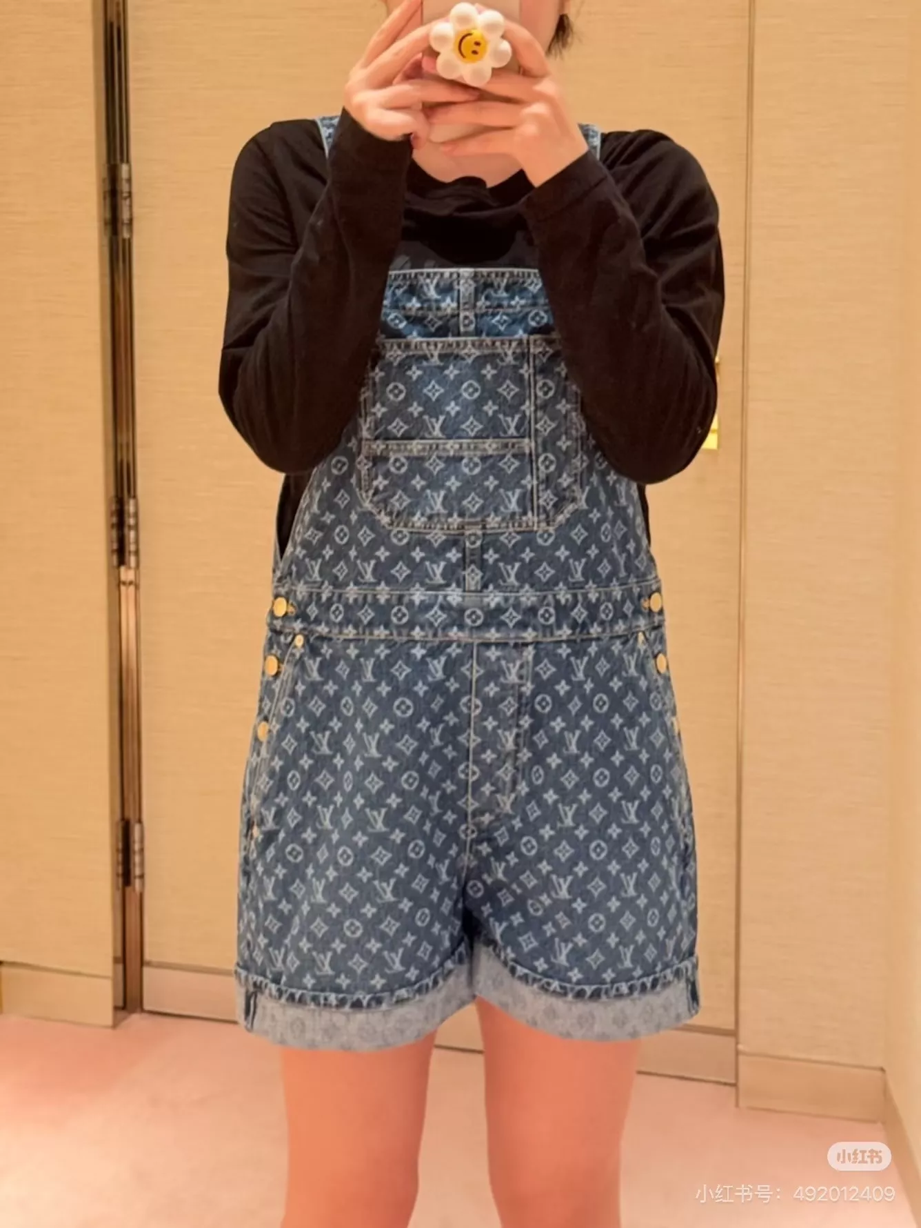 루이비통 모노그램 워싱 데님 오버롤 숏팬츠 상세 이미지 33