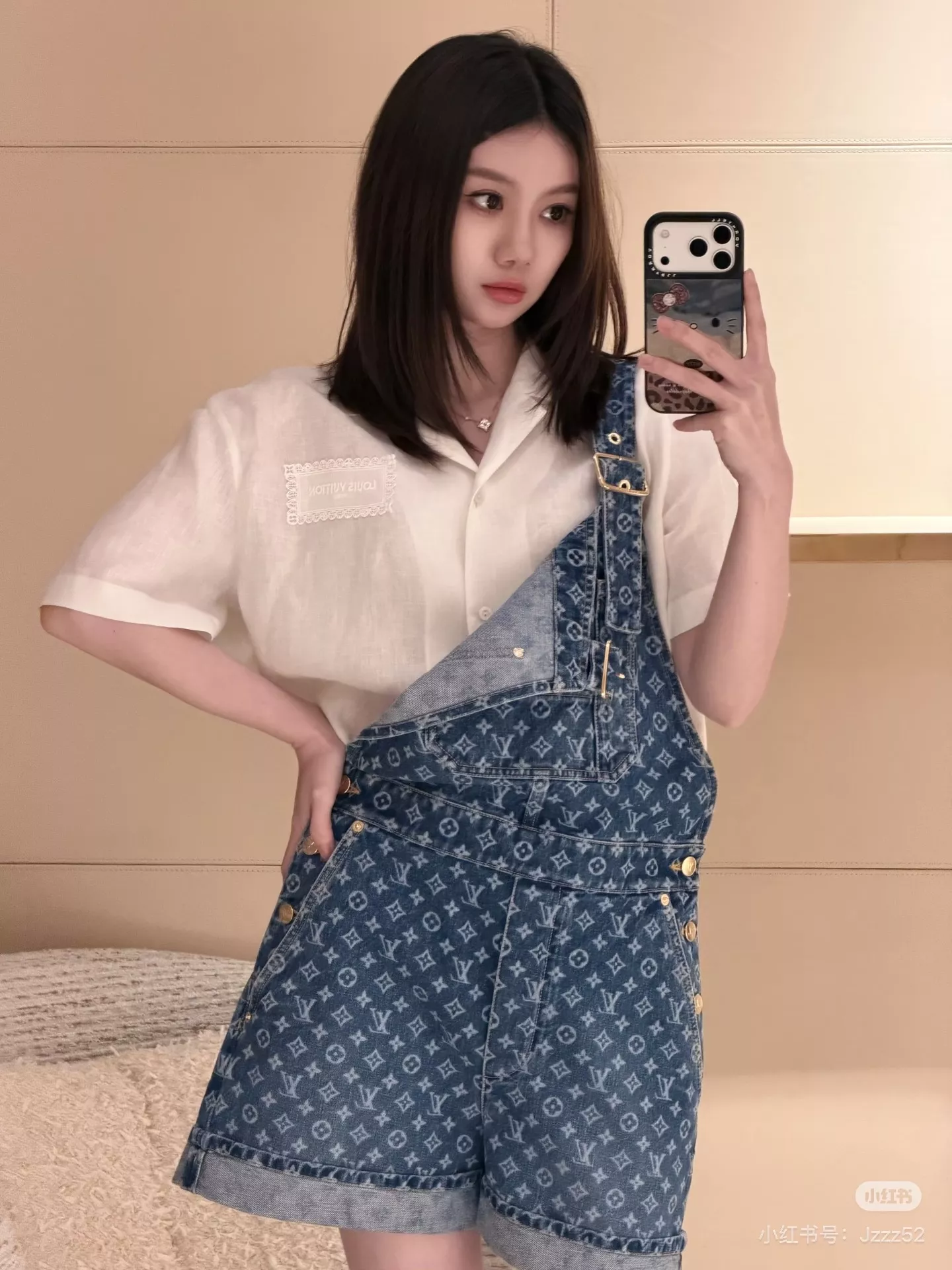 루이비통 모노그램 워싱 데님 오버롤 숏팬츠 상세 이미지 67