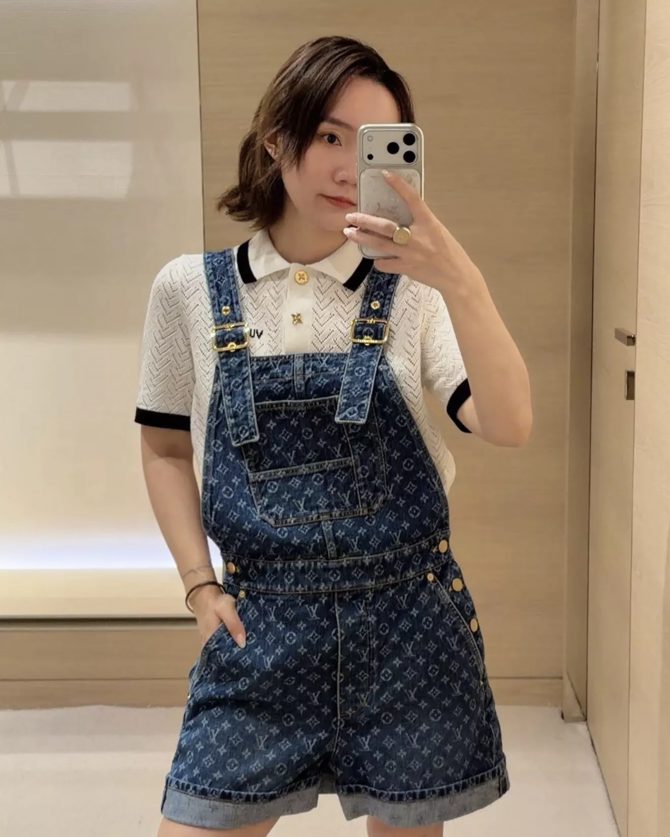 루이비통 모노그램 워싱 데님 오버롤 숏팬츠 상세 이미지 81