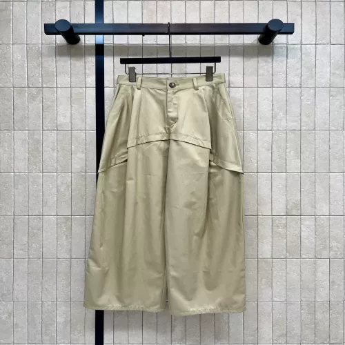 로에베 카키 컬러 와이드 카고 팬츠