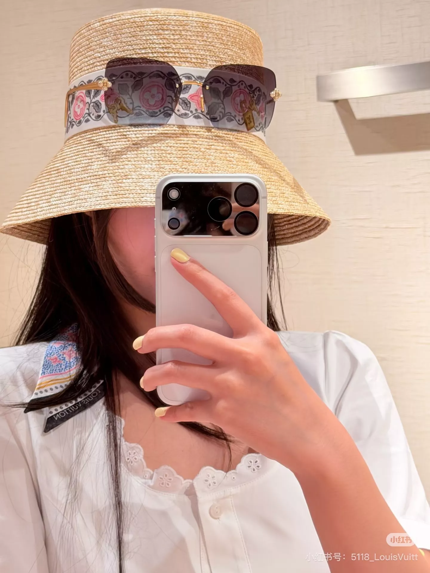 루이비통 화이트 자카드 밴딩 스커트 상세 이미지 22