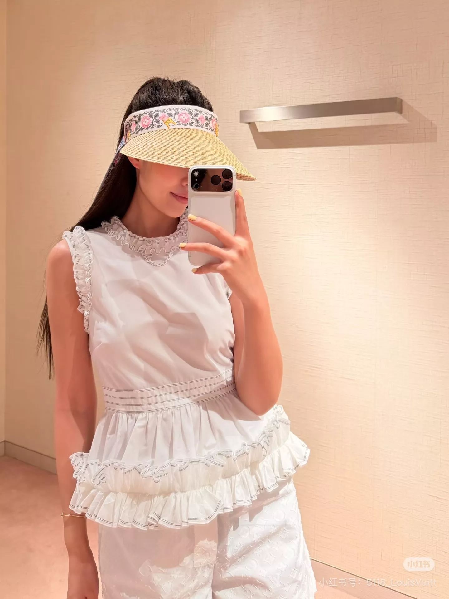 루이비통 화이트 자카드 밴딩 스커트 상세 이미지 18