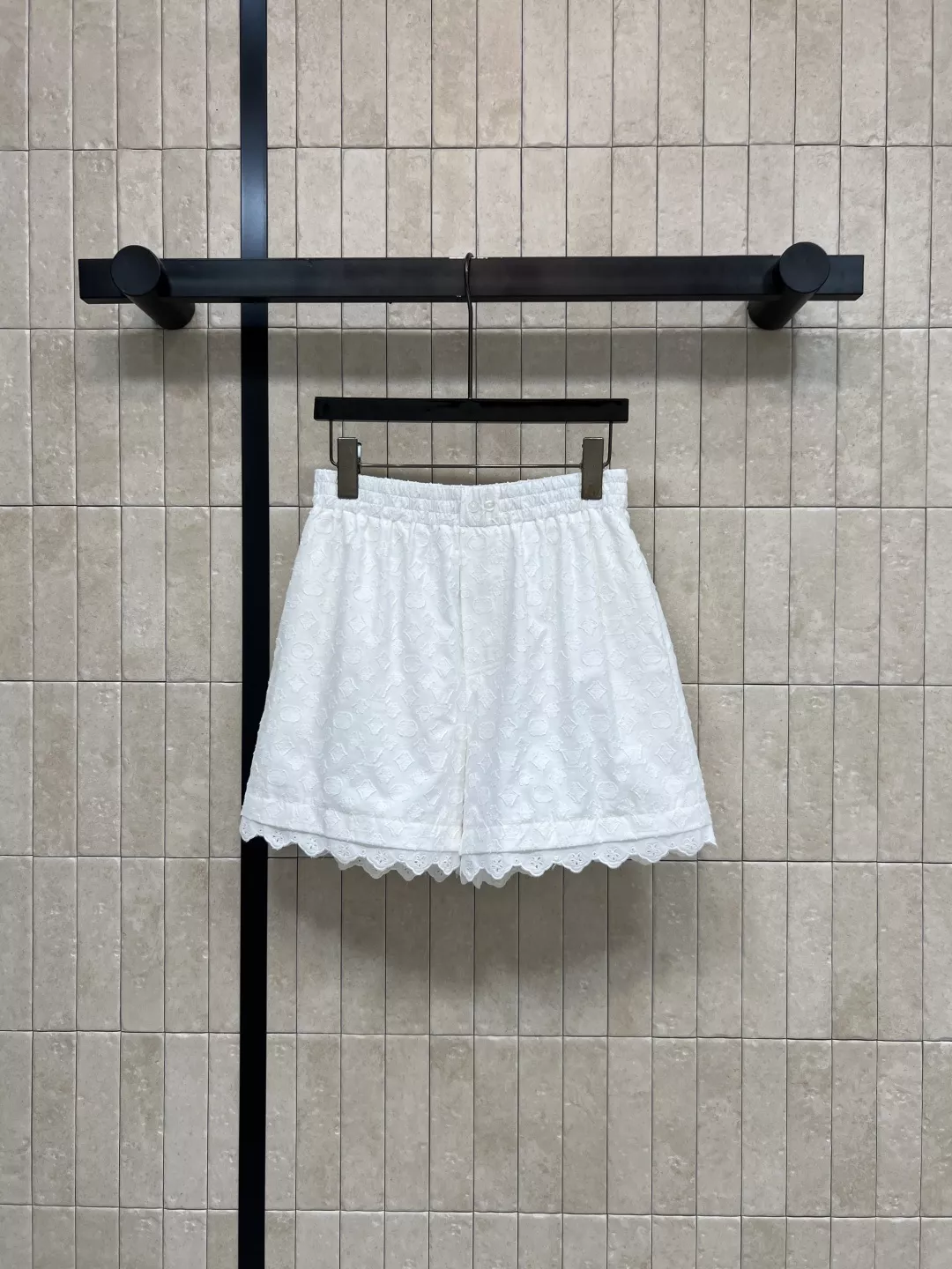 루이비통 화이트 자카드 밴딩 스커트 상세 이미지 1