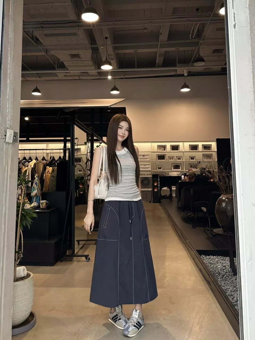 프라다 스트링 카고 플레어 스커트 상세 이미지 12
