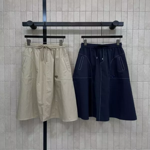 프라다 스트링 카고 플레어 스커트