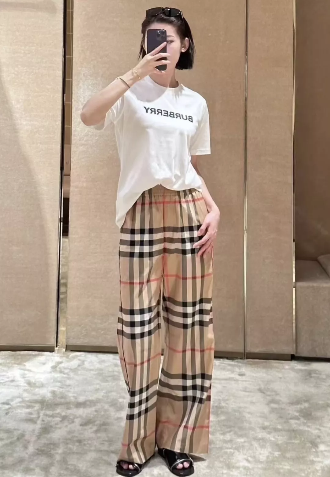 버버리 클래식 체크 캐주얼 롱팬츠 상세 이미지 12
