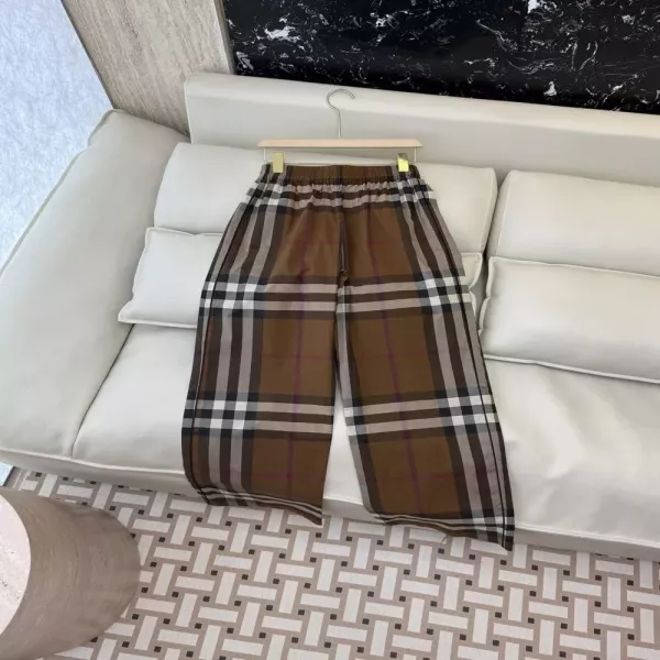 버버리 클래식 체크 패턴 롱 팬츠