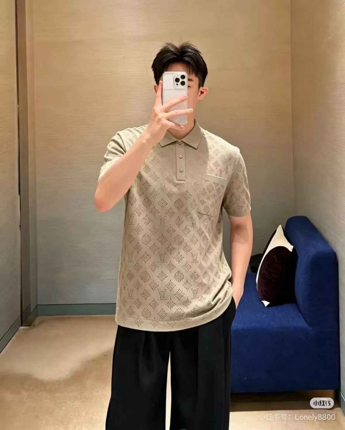 루이비통 모노그램 자카드 포켓 폴로 상의 상세 이미지 25