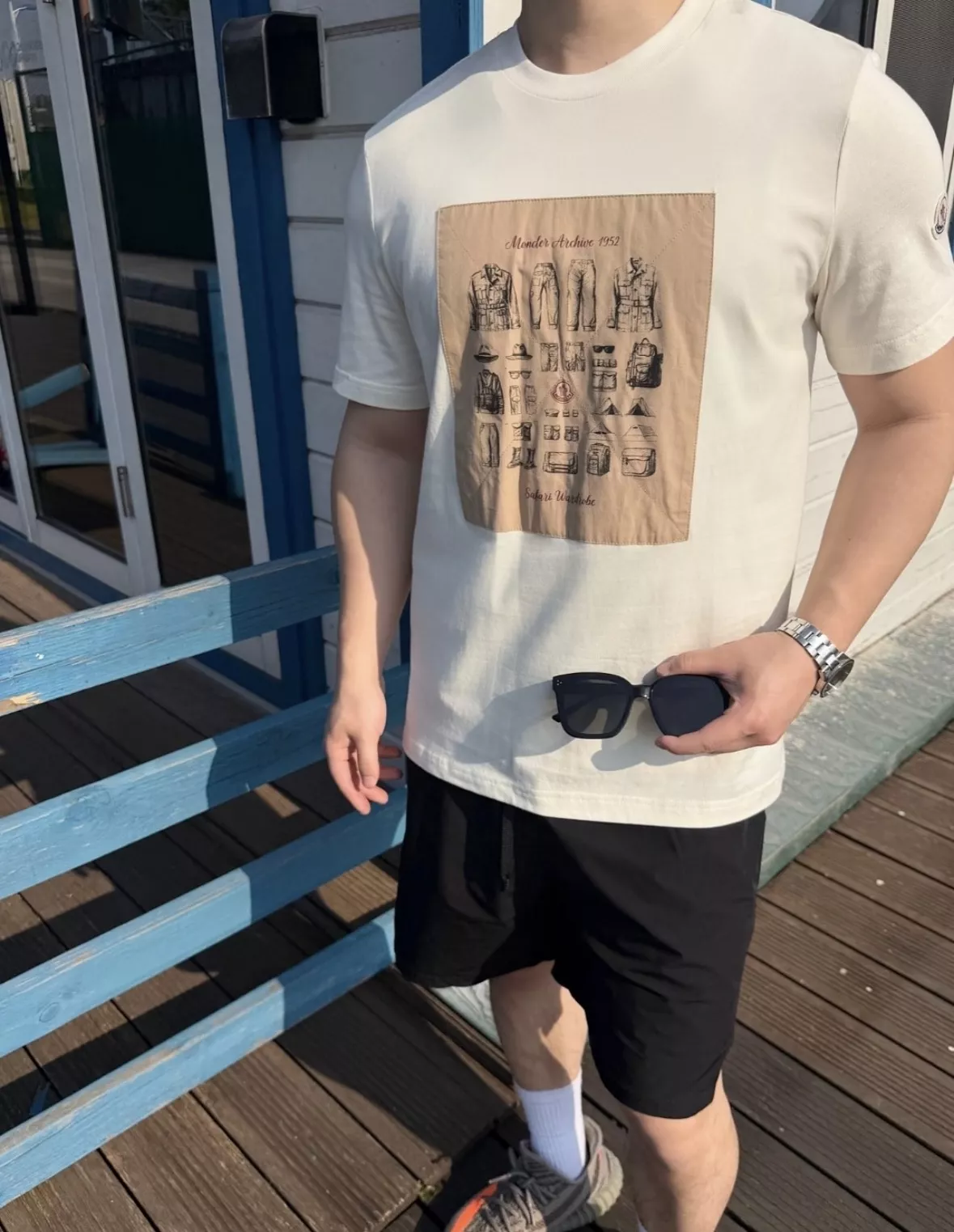 몽클레어 패치 로고 코튼 반팔 상의 상세 이미지 51